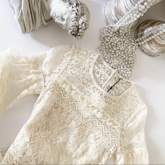 simple lace boho wedding dress Boho Wedding Dresses,Beach Wedding Dress,Chiffon Bridal Dress,Simple Wedding Dress,WD00059, US14 / White main image 0